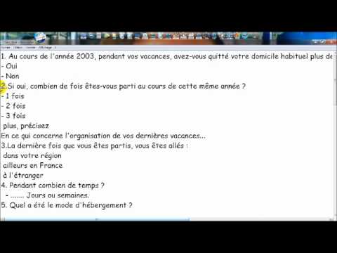 Les vacances { Questionnaire }