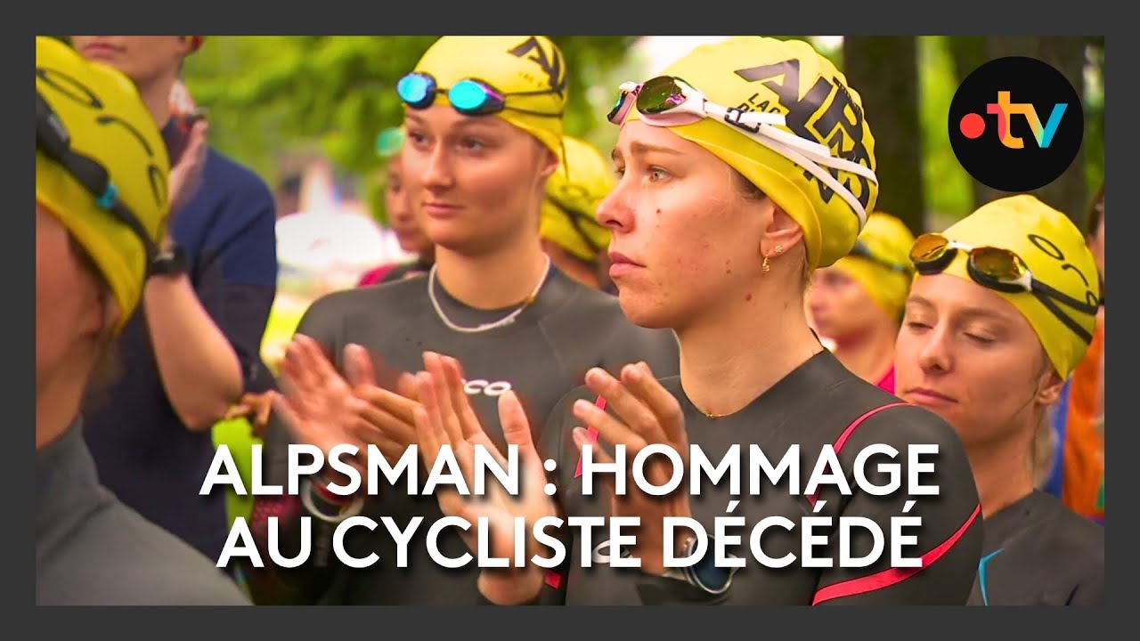 Hommage au cycliste décédé après un accident lors du triathlon de l'Alpsman
