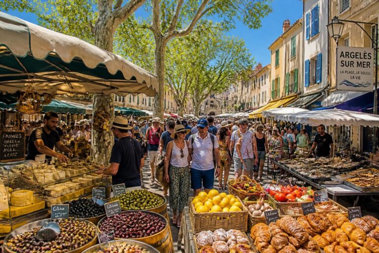 Marché Argelès-sur-Mer : promenade et spécialités locales