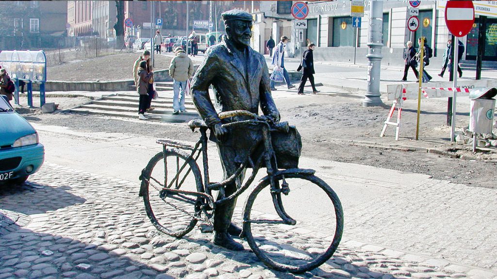 Poznań - la statue du cycliste